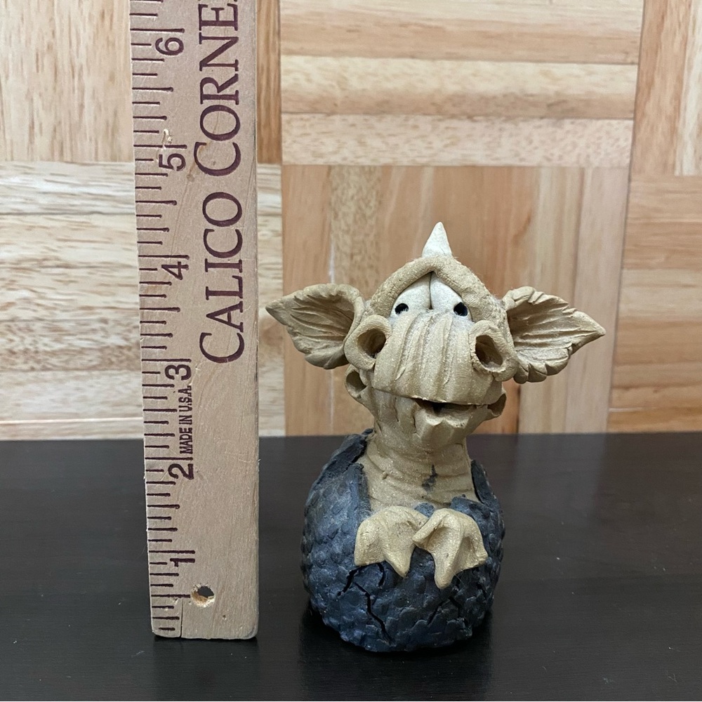 Adorable Kitsch Dragon Incense Burner Clay Pottery Figurine - Picture 5 of 12